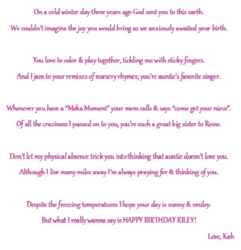 riley's birthday poem
